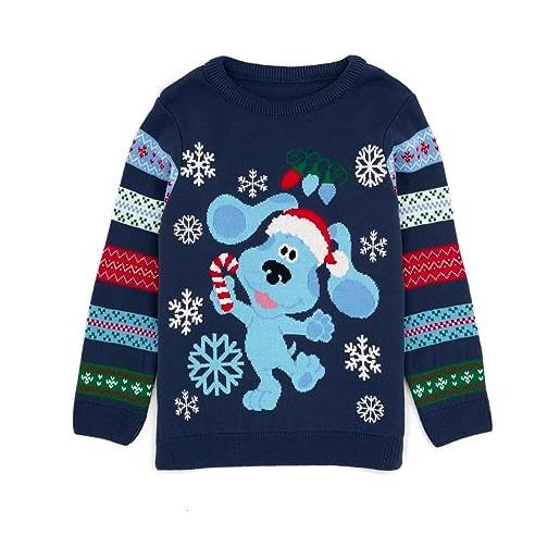 Blue's Clues & You! blue's clues and you christmas jumper kids navy magione di natale a maglia 18-24 mesi