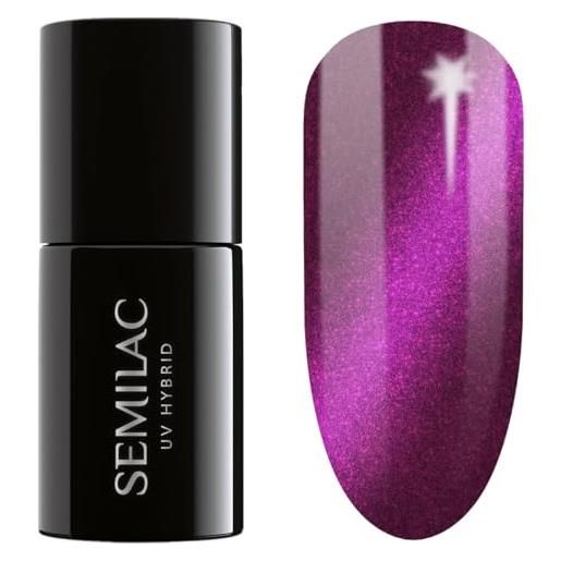 Semilac smalto semipermanente uv 469 violet nightdress 7ml collezione silk effect