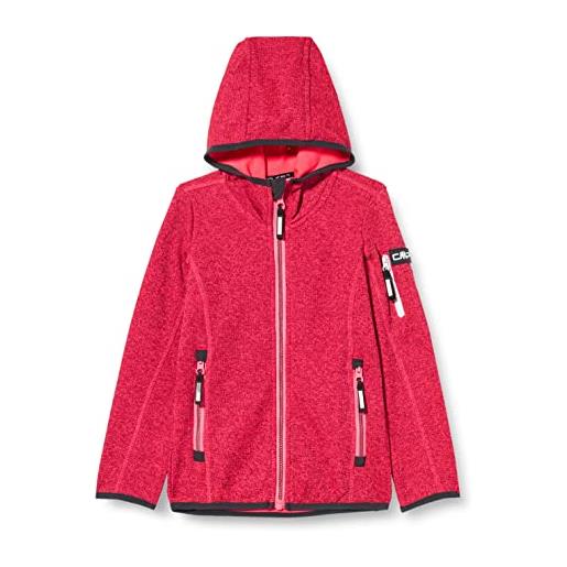 CMP softshell jacket with climaprotect wp 7,000 technology, hooded knit tech fleece, girl, gloss-fragola, 164
