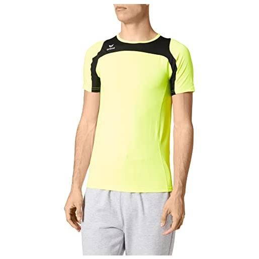 Erima maglietta da corsa da uomo race line, uomo, t-shirt, 8080718, giallo fluo/nero. , l