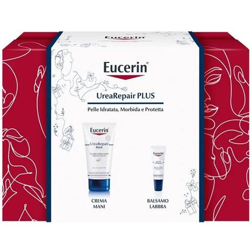 Eucerin cofanetto urearepair plus crema mani 75ml + balsamo labbra 10ml Eucerin