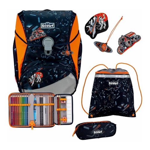 Scout alpha set di borse per la scuola 4 pezzi arancio