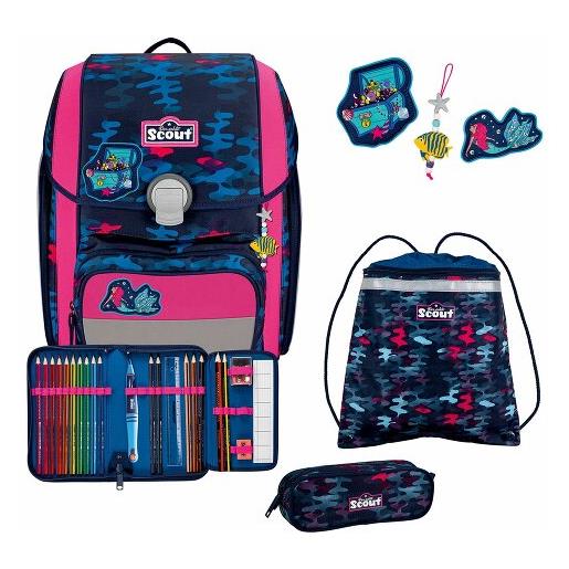 Scout genius set di borse per la scuola 4 pezzi blu