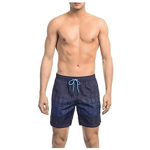 Calvin Klein bikkembergs boxer mare uomo piscina swimwear coulisse esterna e tasche laterali articolo bkk1mbm02 series outline gradient, navy, s