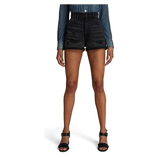 G-STAR RAW women's tedie ultra high shorts, nero (worn in tar black restored d17274-c526-c271), 28