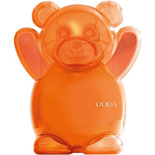 Pupa happy bear - cofanetto make-up per trucco viso, occhi e labbra 004 - orange