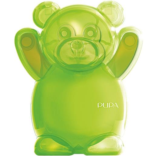Pupa happy bear - cofanetto make-up per trucco viso, occhi e labbra 006 - green