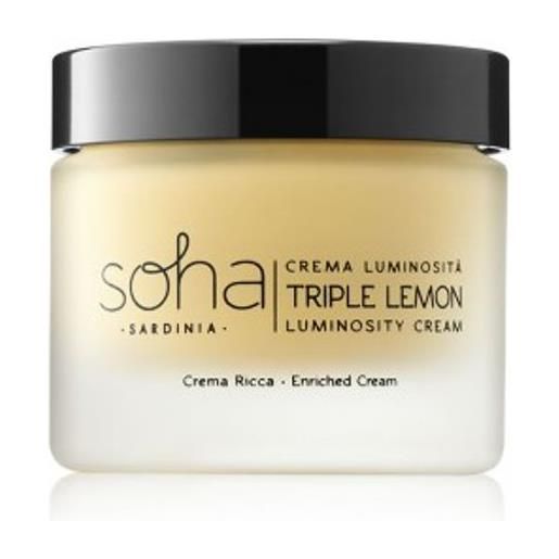 Soha Sardinia crema viso ricca luminosità con estratto triple lemon 50ml