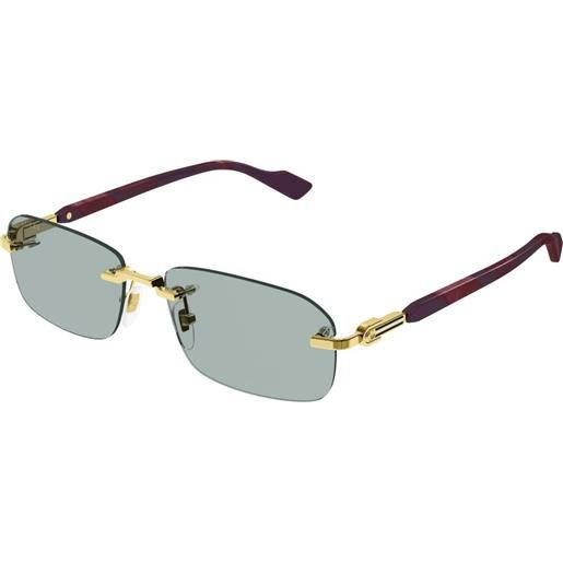 Gucci occhiali da sole Gucci gg1221s 003 003-gold-burgundy-green 56 16