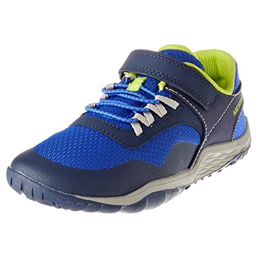 Merrell trail glove 7 a/c, scarpe da ginnastica, blue lime, 35 eu