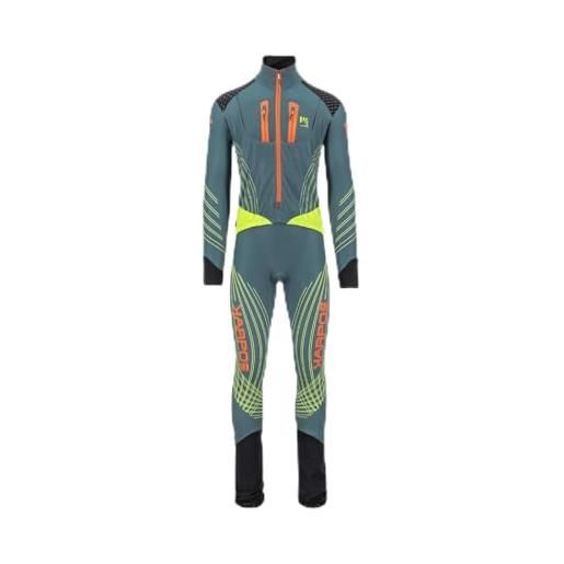 KARPOS 2500737-043 race suit tuta completa uomo dark slate/lime green/grenadin taglia xl
