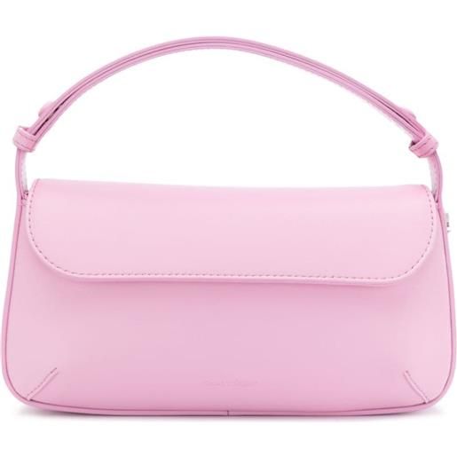 Courrèges sleek leather shoulder bag - rosa