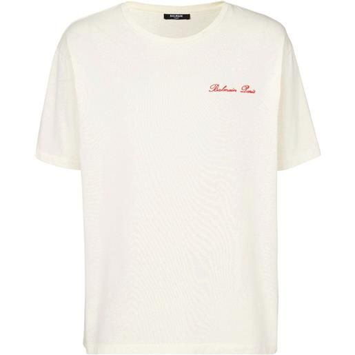 Balmain t-shirt con ricamo - bianco