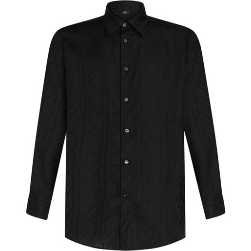 ETRO camicia con effetto jacquard - nero