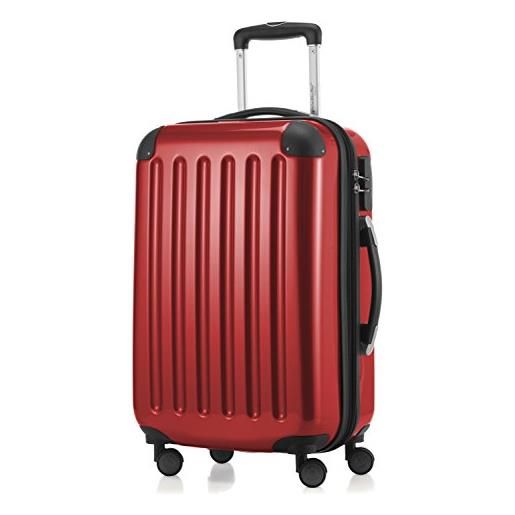 Hauptstadtkoffer - alex - bagaglio a mano con scomparto per laptop, valigia rigida, trolley espandibile, 4 doppie ruote, 55 cm, 42 litri, rosso