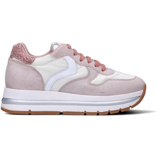 VOILE BLANCHE sneaker donna rosa/bianca in suede