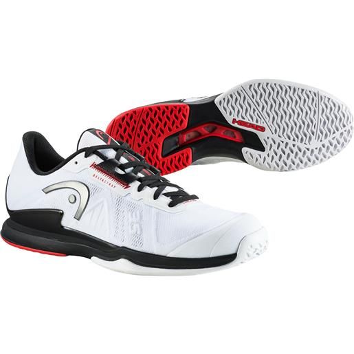 Head scarpe da tennis da uomo Head sprint pro 3.5 ac white/black eur 46