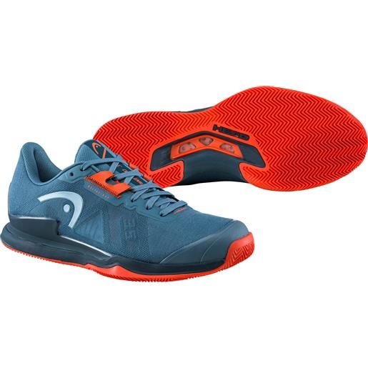 Head scarpe da tennis da uomo Head sprint pro 3.5 clay grey/orange eur 40,5