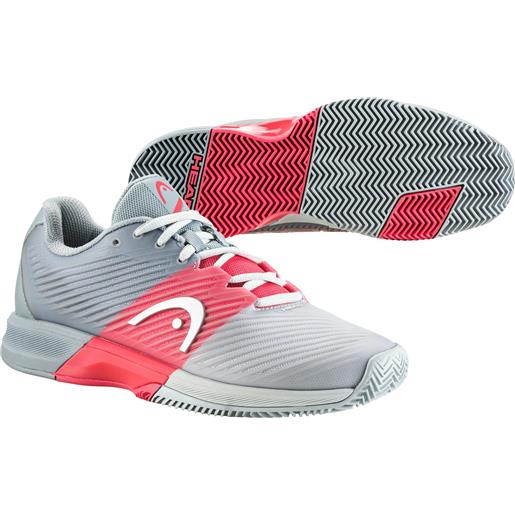 Head scarpe da tennis da donna Head revolt pro 4.0 clay grey/coral eur 38,5