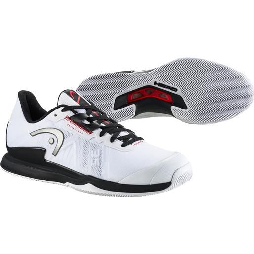 Head scarpe da tennis da uomo Head sprint pro 3.5 clay white/black eur 40