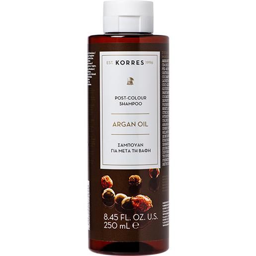 Korres shampoo per capelli tinti argan oil (post-colour shampoo) 250 ml