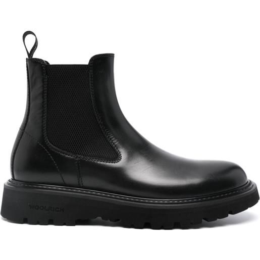 Woolrich new city leather chelsea boots - nero