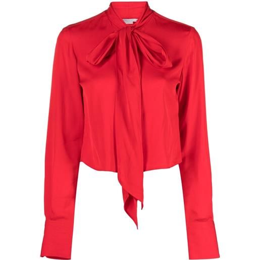 Stella McCartney camicia crop con fiocco - rosso
