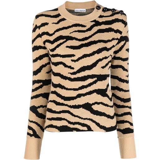 Rabanne maglione leopardato - marrone