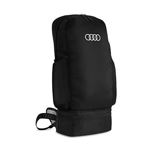 Audi collection 3152200100 zaino pieghevole marsupio borsa anello logo, nero