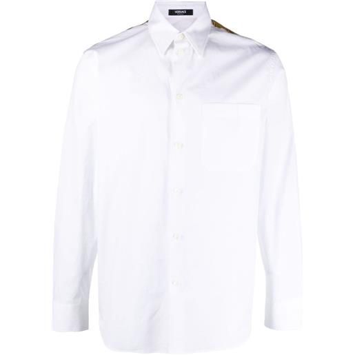 Versace camicia con inserti - bianco