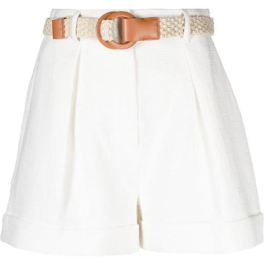 ZIMMERMANN shorts august con cintura - bianco