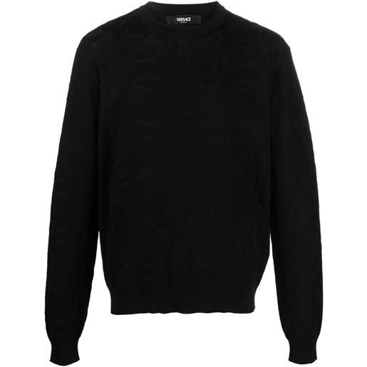Versace maglione con motivo barocco - nero