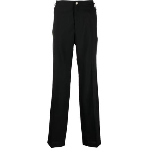 Versace pantaloni sartoriali con pieghe - nero