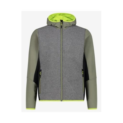 Cmp jacket pile stretch capp inserti lana grigio/verde sal/nero uomo