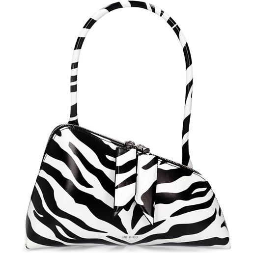 THE ATTICO borsa sunrise in pelle stampa zebra