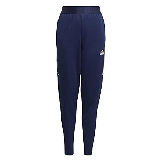 adidas con21 tr pnt y, pantaloni sportivi unisex-bambini, team navy blue/white, 1314