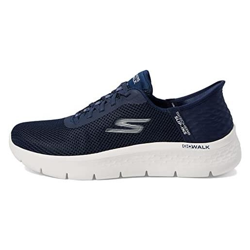 Skechers go walk flex-slip grand entrance, scarpe da ginnastica donna, blu navy/bianco, 41 eu