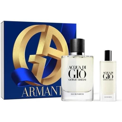 Giorgio Armani acqua di gio pour homme - edp 75 ml (ricaricabile) + edp 15 ml