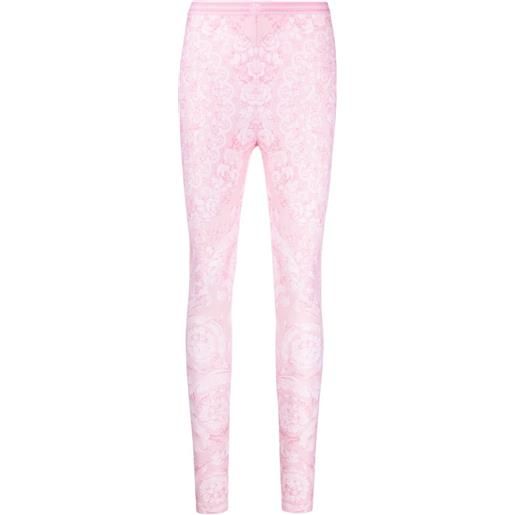 Versace leggings con banda elasticizzata - rosa