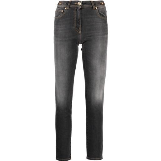 Versace jeans skinny con effetto schiarito - grigio