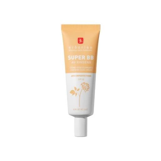 Erborian - super bb cream al ginseng - crema bb a copertura completa per pelle incline all'acne - Erborian korean skincare - nude 40 ml