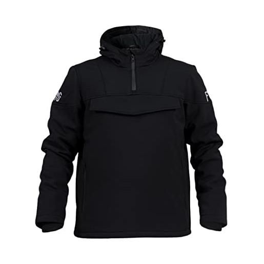 FRANKIE GARAGE FG frankie garage - giacca sportiva con tascone per uomo, capospalla con cappuccio per sport, allenamento o outdoor l nero