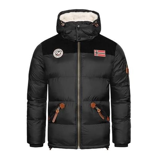 Geographical Norway California Men Revers - Giacca Uomo Imbottita Calda  Autunno-Invernale - Cappotto Caldo - Giacche Antivento A Maniche Lunghe e