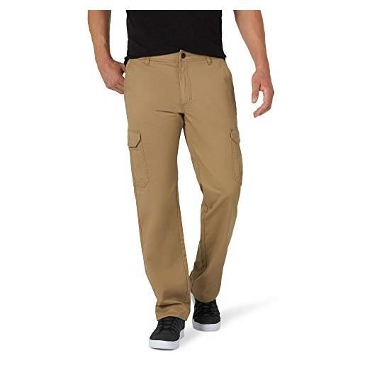 Lee performance series extreme comfort twill straight fit pantaloni cargo, oscar khaki, 50 it (36w/34l) uomo