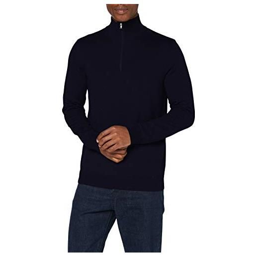 Selected Homme slhberg half zip cardigan b noos maglia di tuta, navy blazer/dettaglio: melange, xl uomo