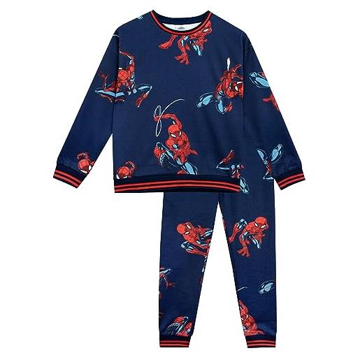 Marvel set di abbigliamento spiderman completo felpa tuta spiderman bambino | set vestito spiderman blu 2-3 anni