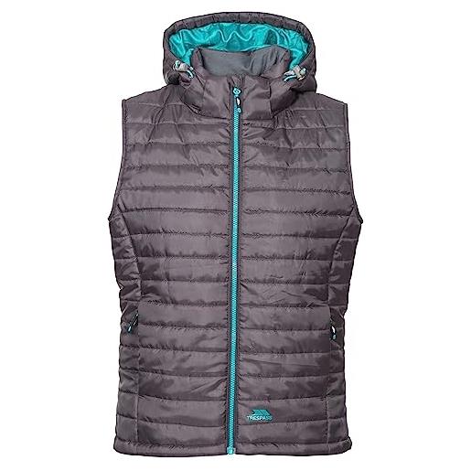 Trespass aretha warm giacca imbottita con cappuccio removibile, donna, fajkgin20001_cbnxxl, carbon, 2x-large