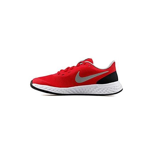 Nike revolution 5 (gs), scarpe da corsa unisex - bambini, multicolore (sunset pulse/black-white), 38 eu