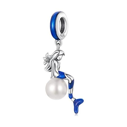 YASHUO Jewellery charm animali dell'oceano fortunato donna pandora in argento sterling 925 colore: balene