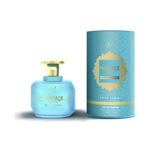 MONTAGE-profumo donna eau de parfum vintage depp turquoise pour femme 100ml